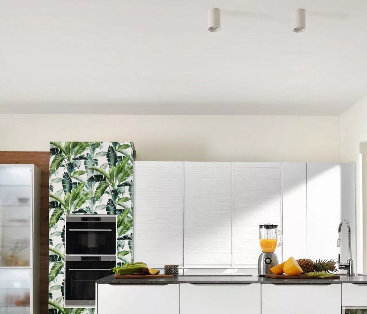 Verlichting plafond spots, Nobilia witte keuken - I-Kook
