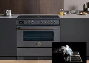 Bertazzoni Professional Air Tec - Bertazzoni inductie fornuis met afzuiging 90 cm